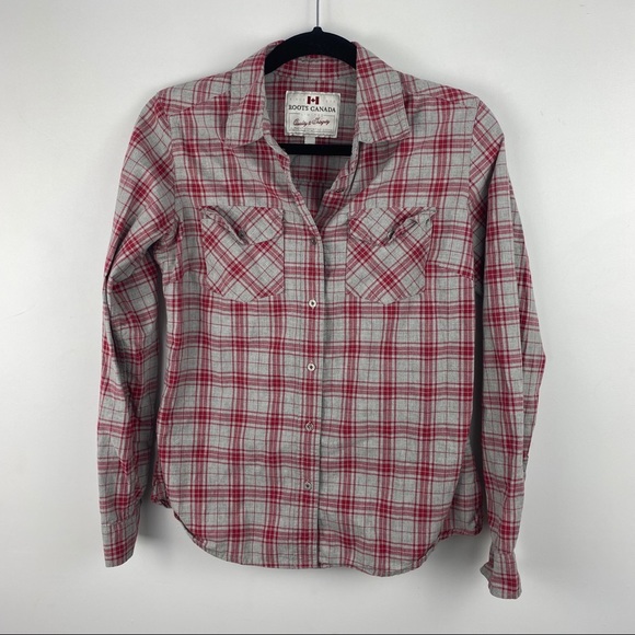 Roots Tops - ROOTS CANADA Plaid Button Down Shirt Size Medium